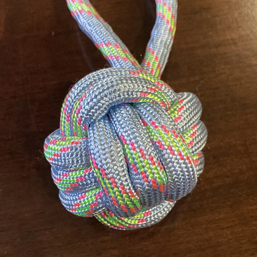 NWT Dog Rope Knot Toy Blue Pink Green
